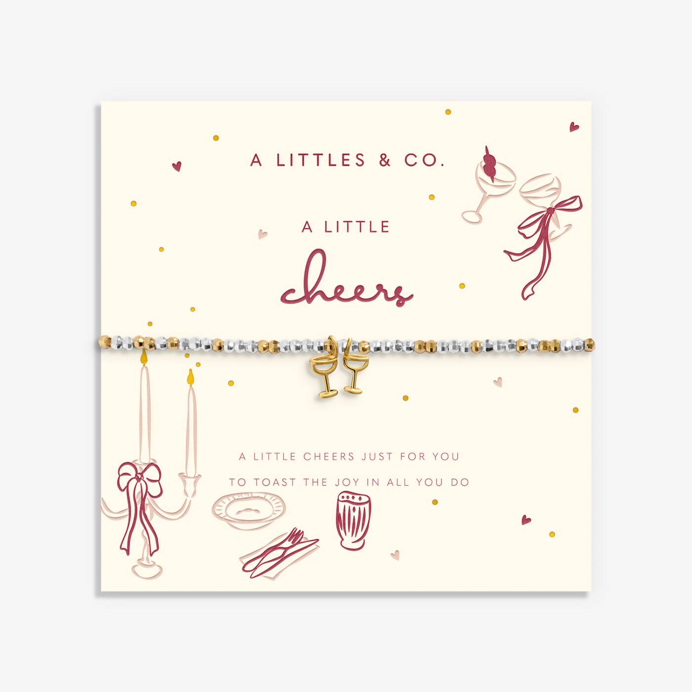 Little Stories Bracelet In Silver and Gold-Tone Plating- Cheers
