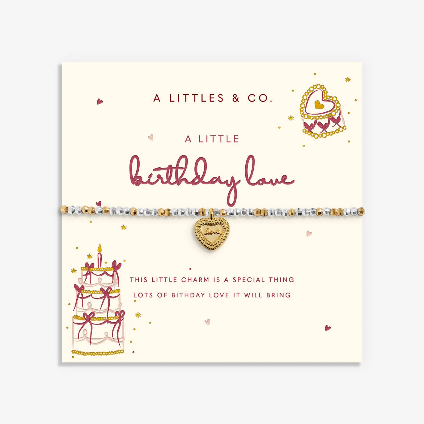 Little Stories Bracelet In Silver and Gold-Tone Plating- Birthday Love