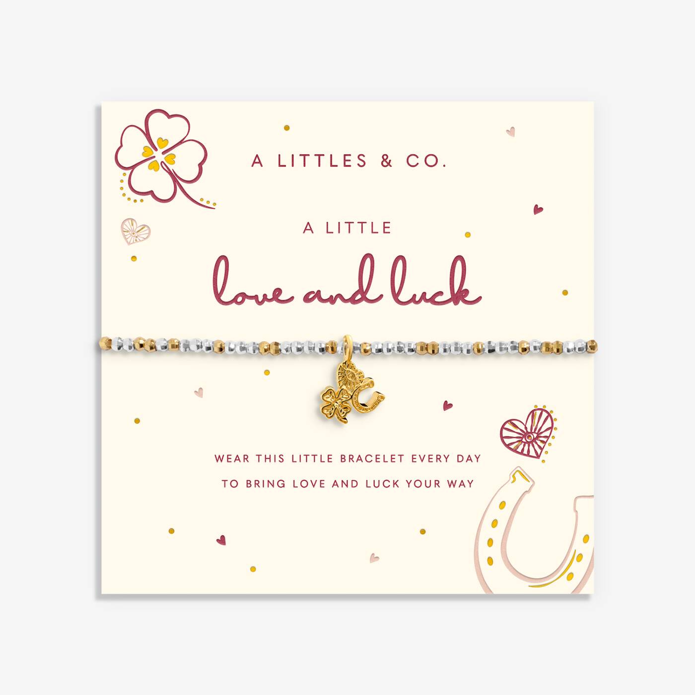 Little Stories Bracelet In Silver and Gold-Tone Plating- Love & Luck