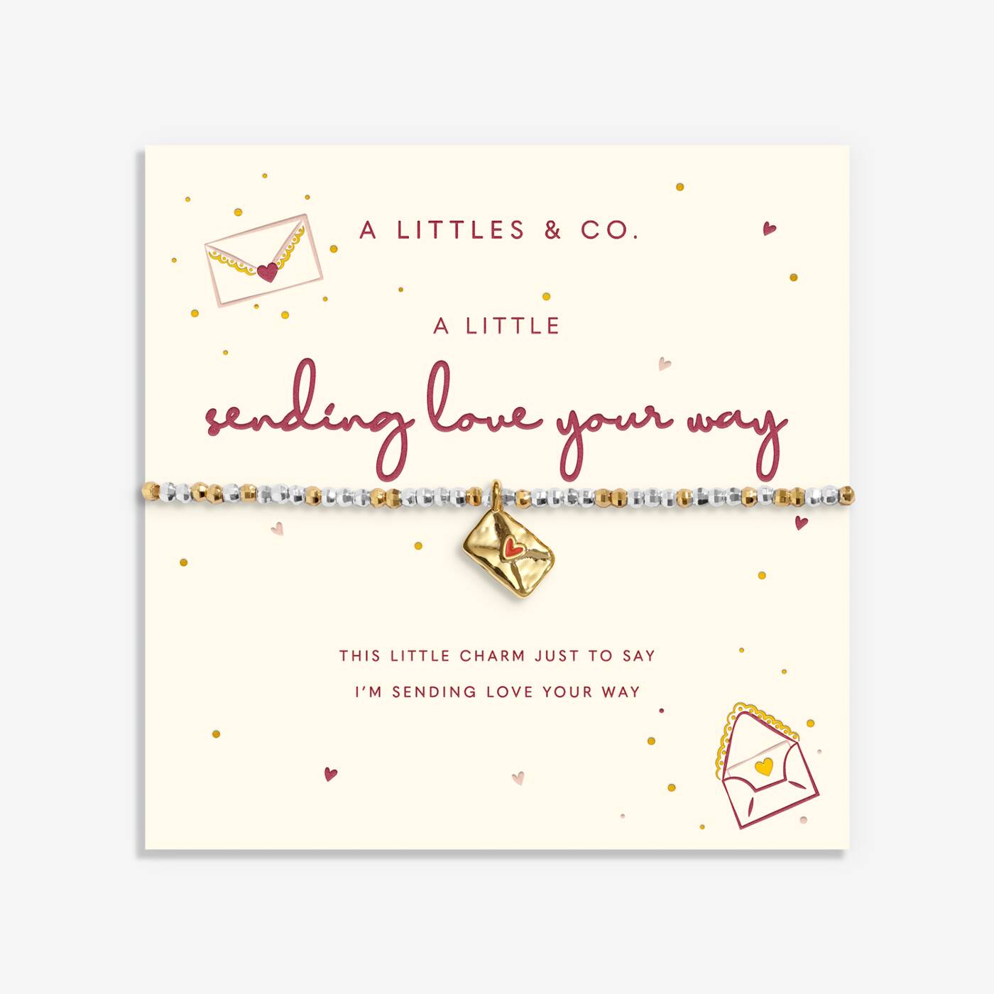 Little Stories Bracelet In Silver and Gold-Tone Plating- Sending Love Your Way
