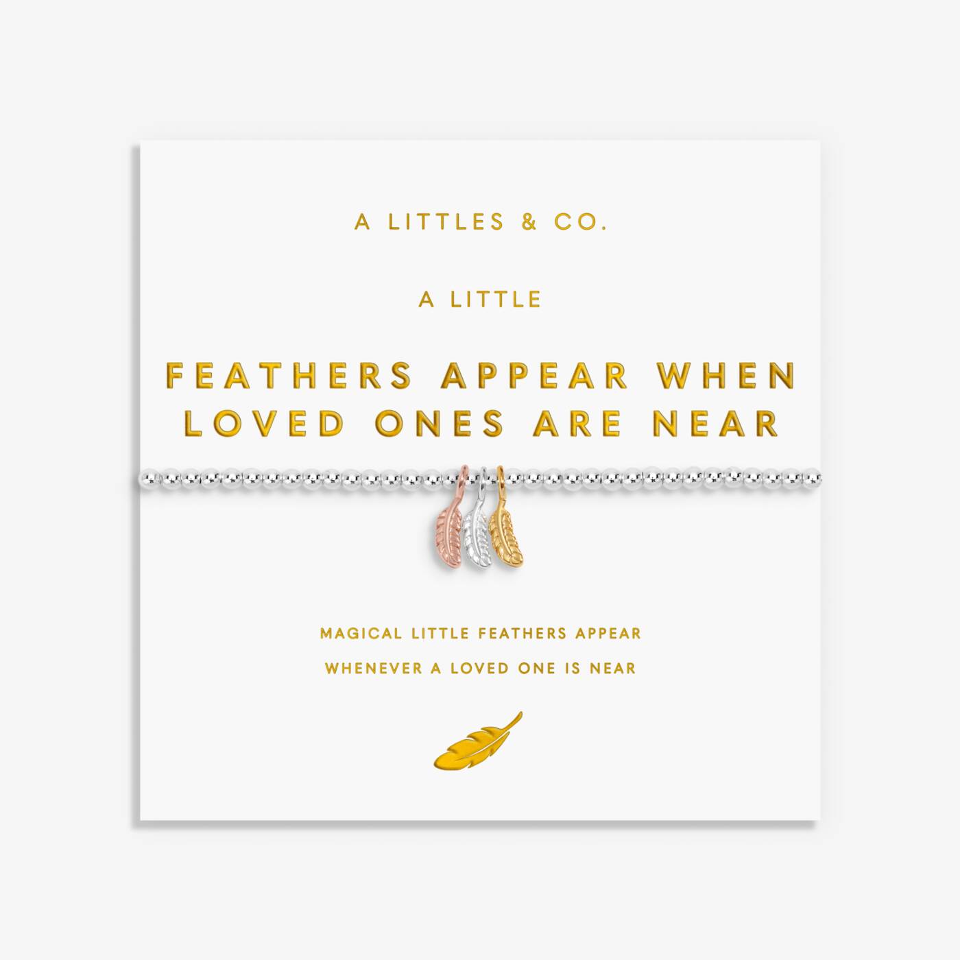 A Little Charmed Moments 'Feathers Appear When Loved Ones Are Near' Bracelet