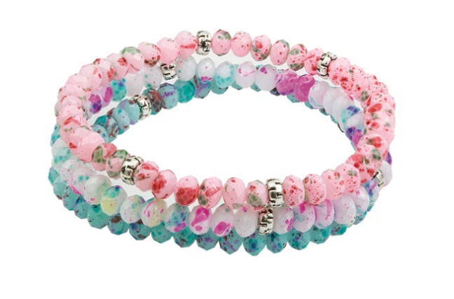 Kids 3 Stack Mini-Crystal Bracelets- Tie-Dye