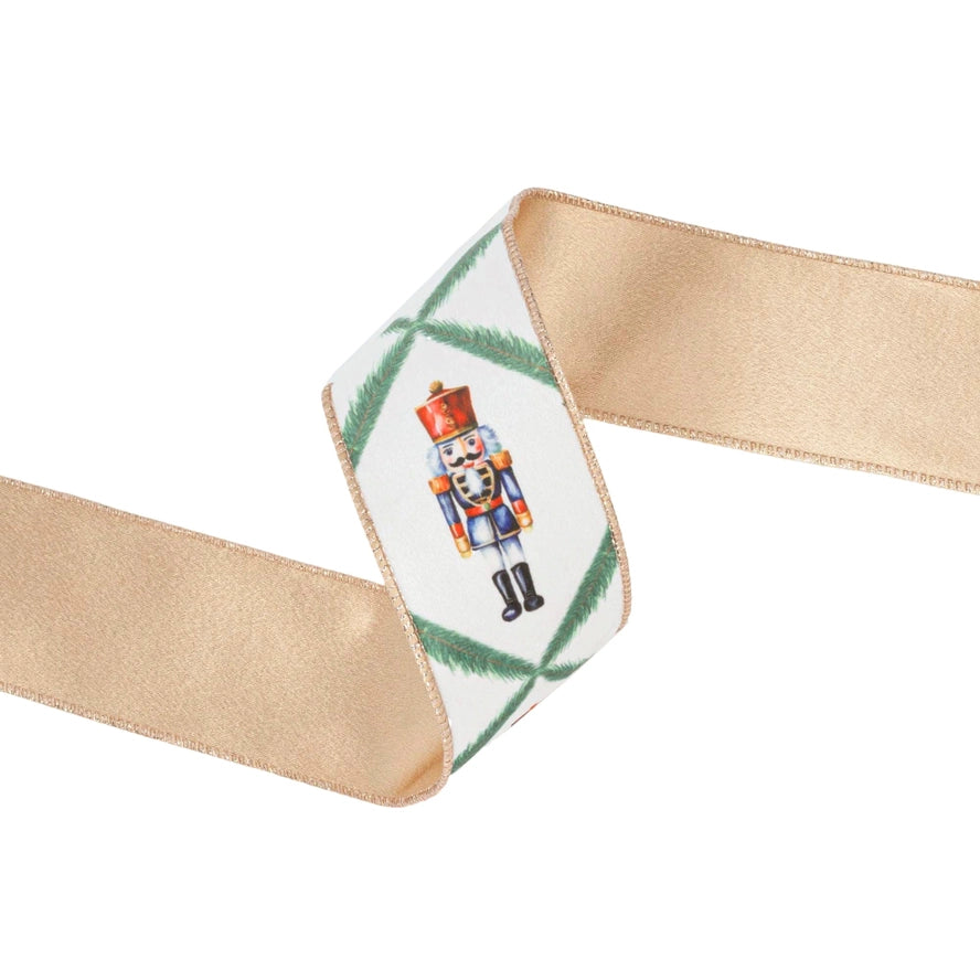 Reversible Velvet Nutcracker & Pine Wired