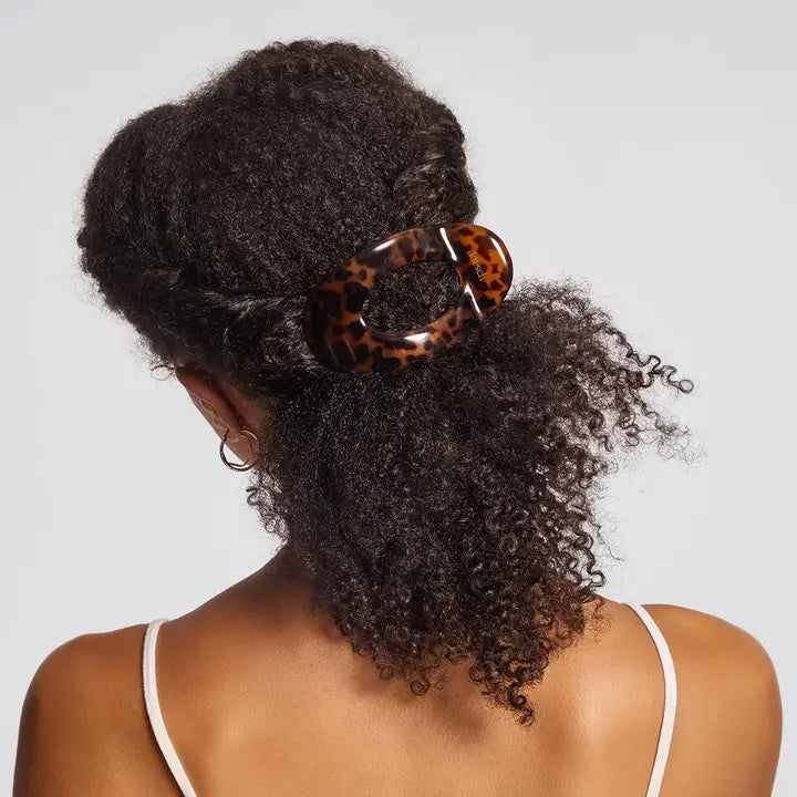 Kitsch Recycled Plastic Small Flat Cloud Clip - Tortoise
