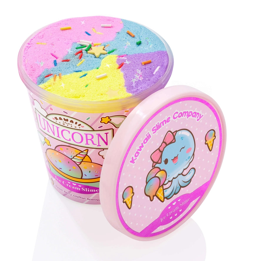 Unicorn Scented Ice Cream Pint Kawaii Slime