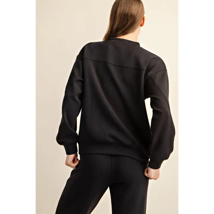 Modal Scuba Mock Neck Pullover