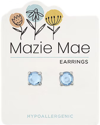 Mazie Mae Hypoallergenic Silver Stud Earrings