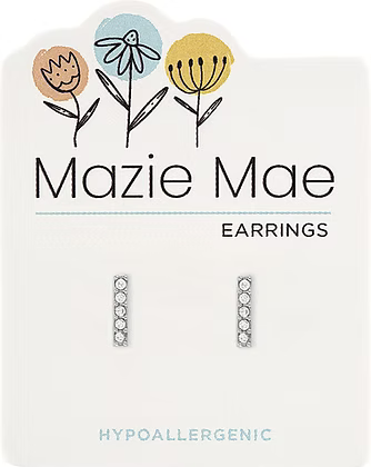 Mazie Mae Hypoallergenic Silver Stud Earrings