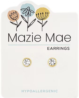Mazie Mae Hypoallergenic Gold Stud Earrings