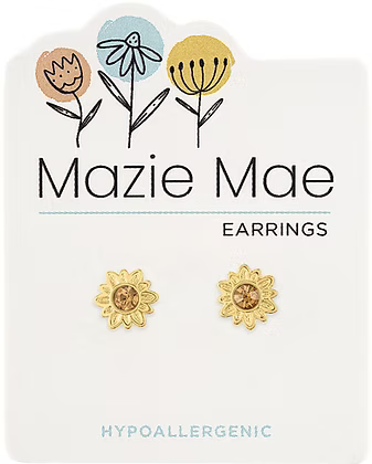 Mazie Mae Hypoallergenic Gold Stud Earrings