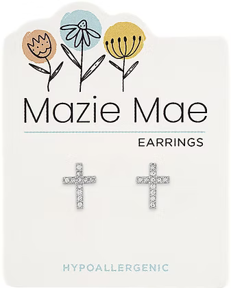 Mazie Mae Hypoallergenic Silver Stud Earrings