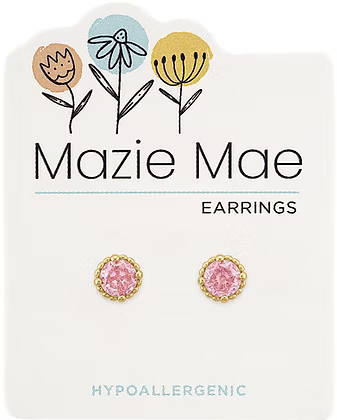 Mazie Mae Hypoallergenic Gold Stud Earrings