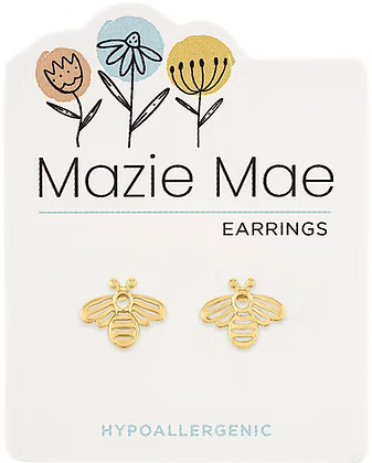Mazie Mae Hypoallergenic Gold Stud Earrings