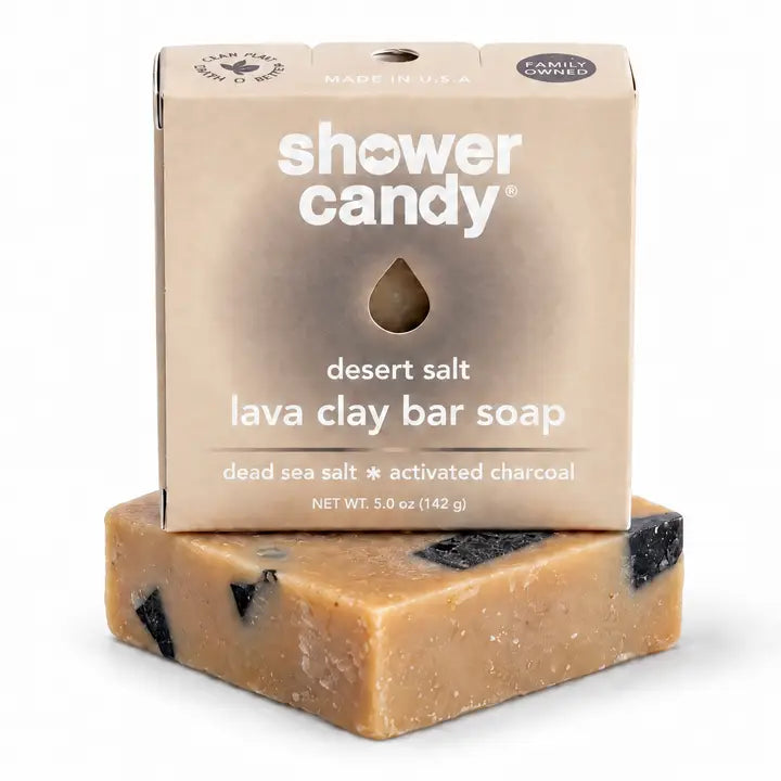 Shower Candy Desert Salt Lava Clay Body Wash Bar