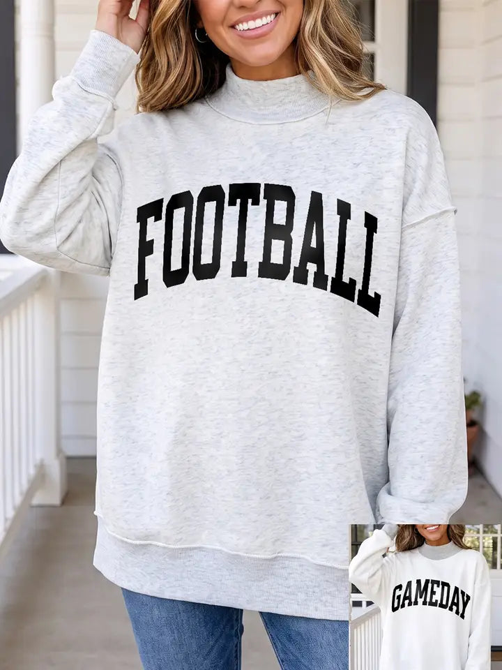 LA Society Mock Neck Reversible Football/Game day Sweatshirt