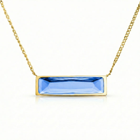 Aurora Crystal Jewelry Bar Necklace