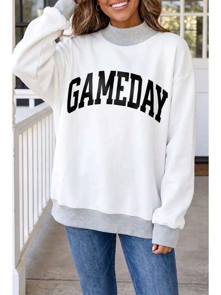LA Society Mock Neck Reversible Football/Game day Sweatshirt