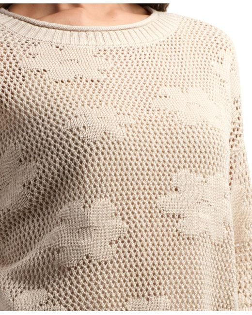 Daisy Bloom Open Weave Sweater