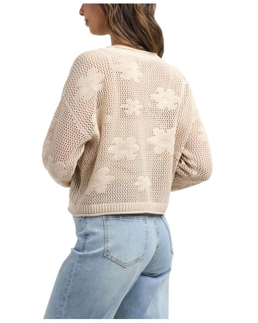 Daisy Bloom Open Weave Sweater