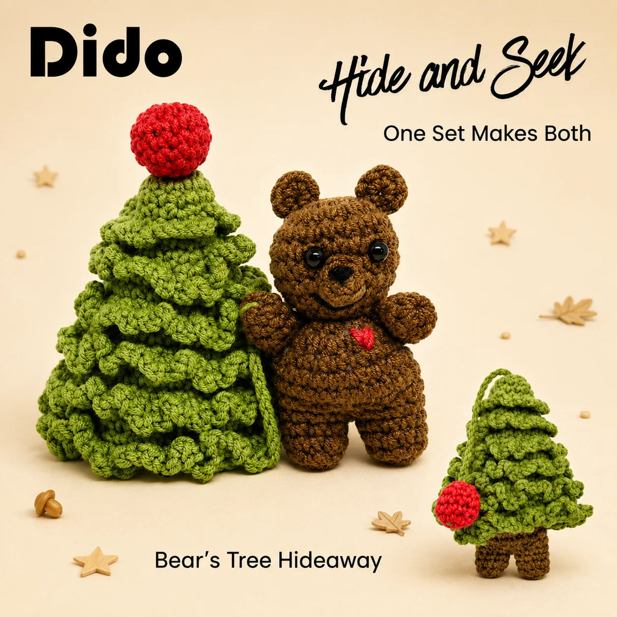 DIY Crochet Kit- Bear's Tree Hideaway