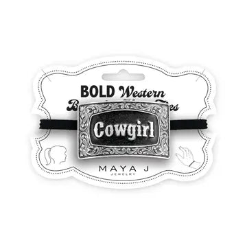 Bold Western Buckle Bracelet Hair Ties