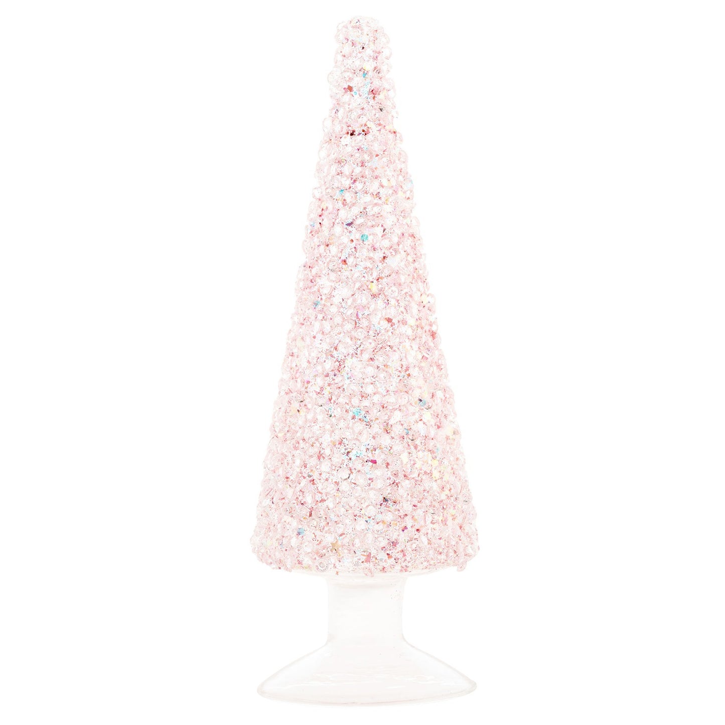 Pink Glass & Bead Tree Decor