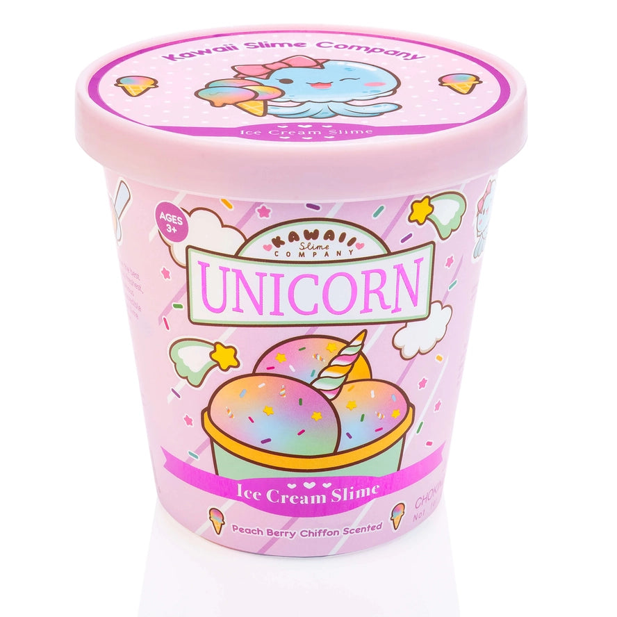 Unicorn Scented Ice Cream Pint Kawaii Slime