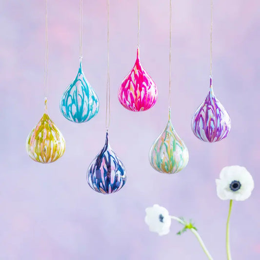 Glitterville Marble Drop Ornament