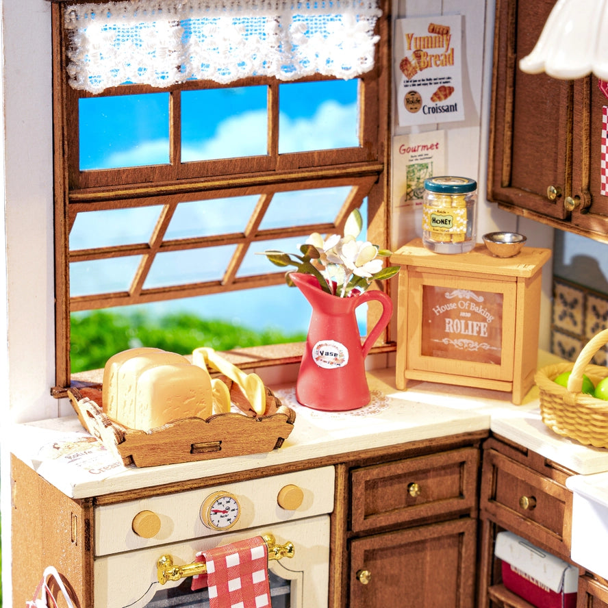 DIY Miniature House Kit: Baking Kitchen