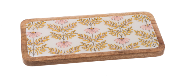 CBK Floral Pattern Wooden Tray