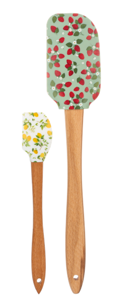 Silicone Fruit Print Spatulas- Set of 2