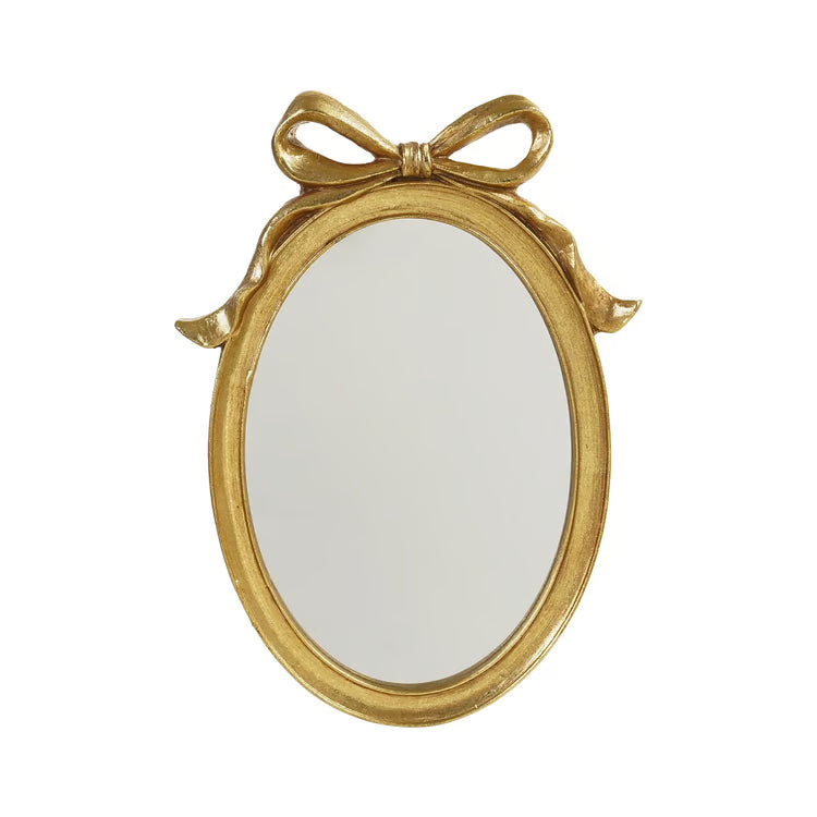 Hazel Mazel Resin Gold Framed Wall Mirror W Bow