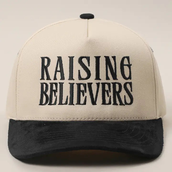 Raising Believers Suede Two-Tone Trucker Hat