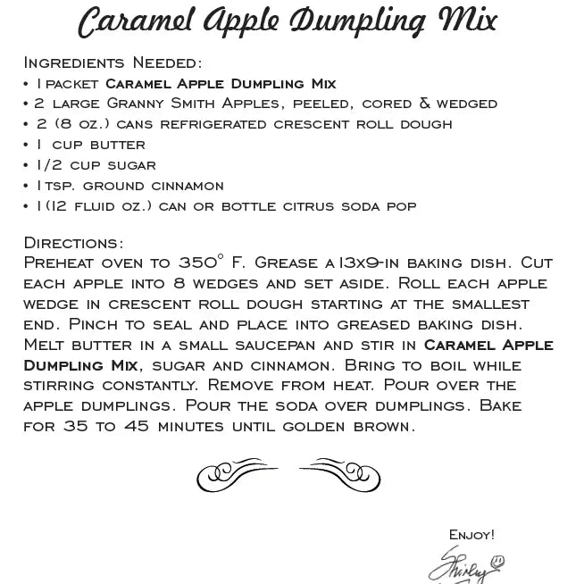 Country Home Creations- Caramel Apple Dumpling Mix