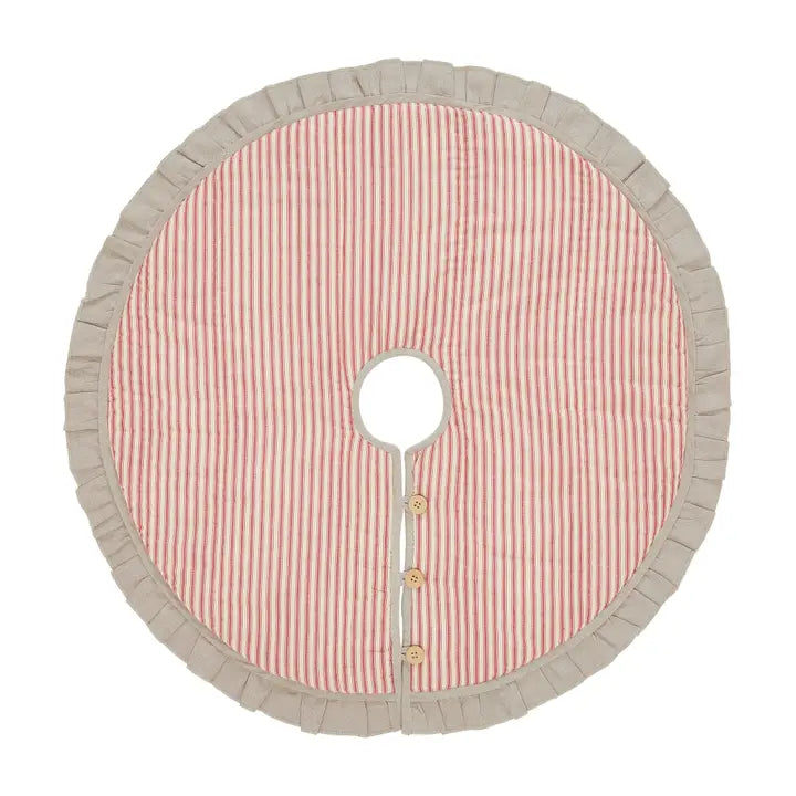Sawyer Mill Red Ticking Stripe Tree Skirt