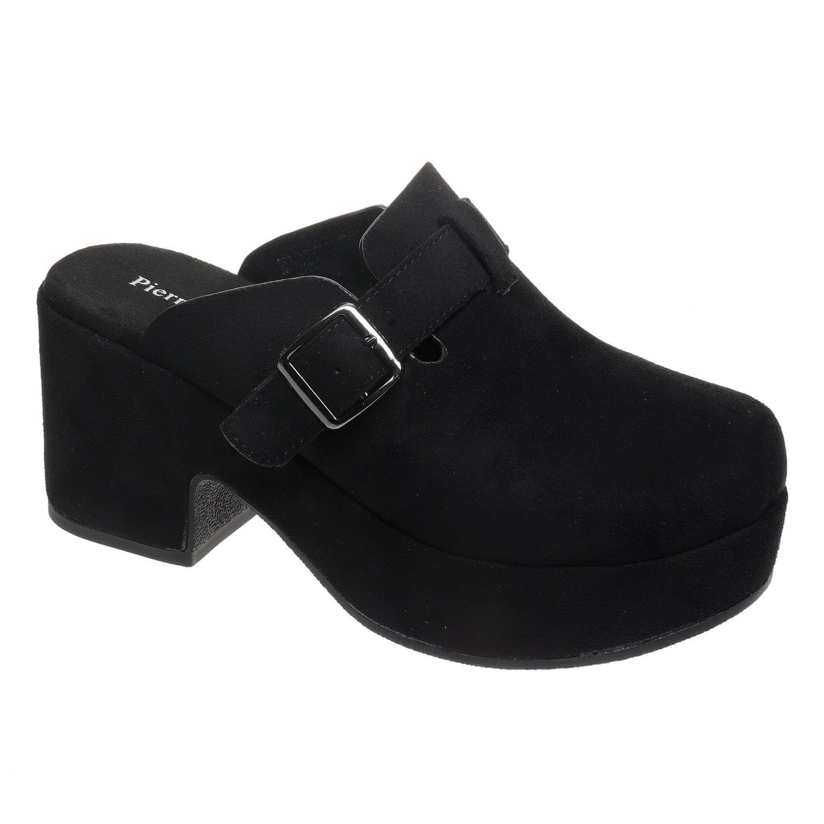Pierre Dumas Mave Suede Platform Clog- Black