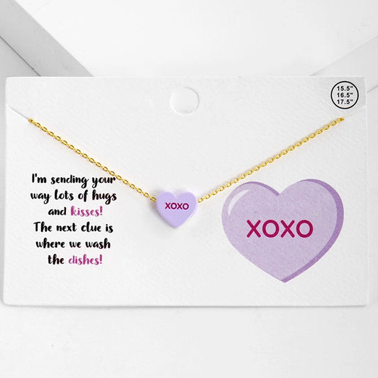 Gold Dipped Heart Candy Necklace