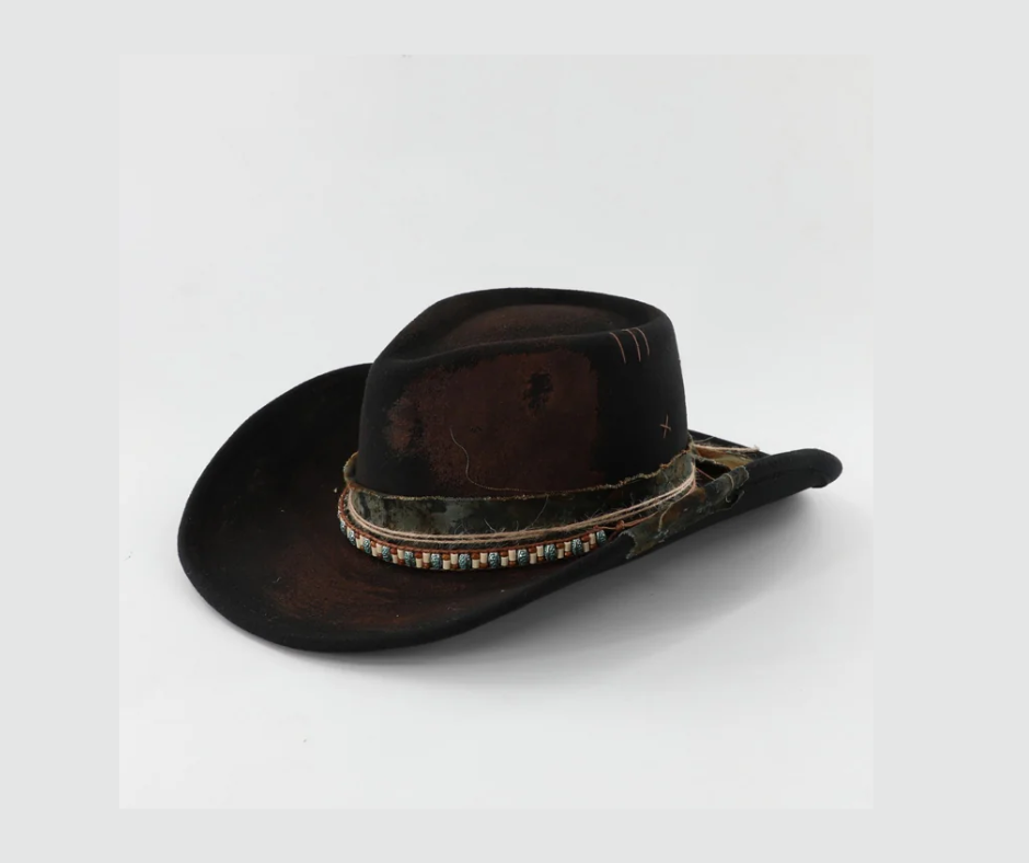 Sage Distressed Fedora Hat