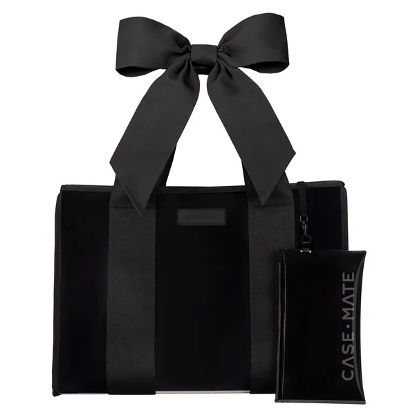 Case-Mate Jelly Tote Bag- Midnight Black With Bow