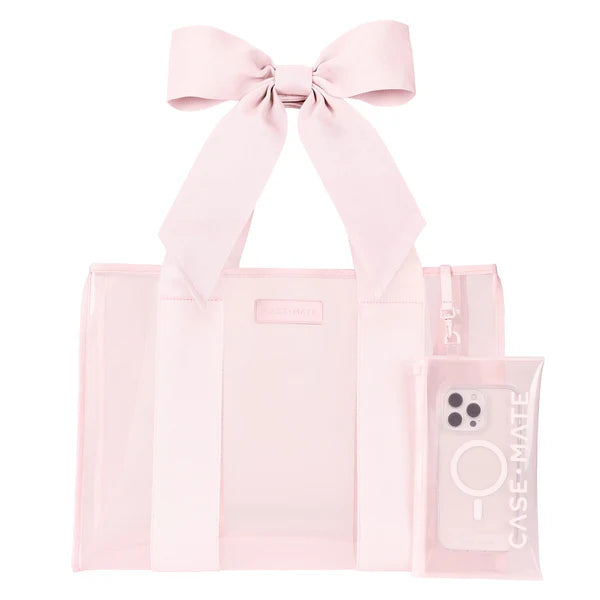 Case-Mate Jelly Tote Bag- Ballet Pink With Bow
