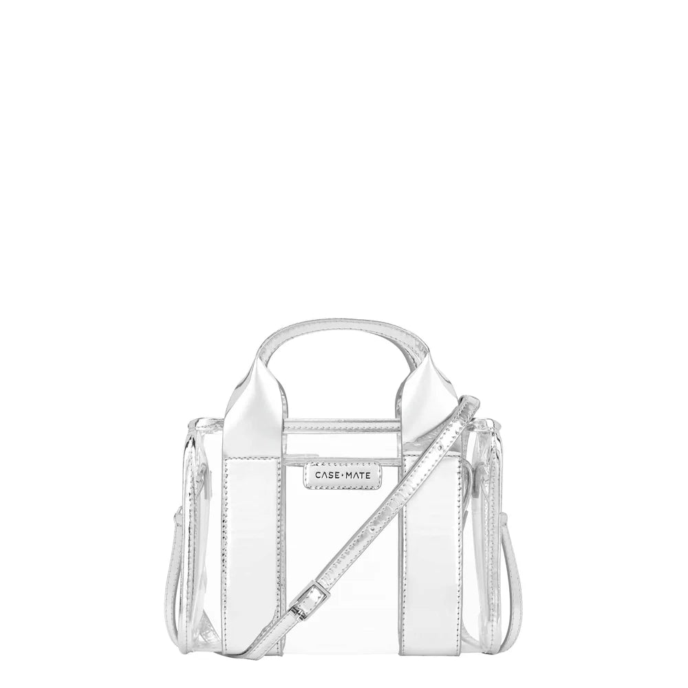 Case Mate Clear Stadium Micro Bags- Clear/Silver Chrome