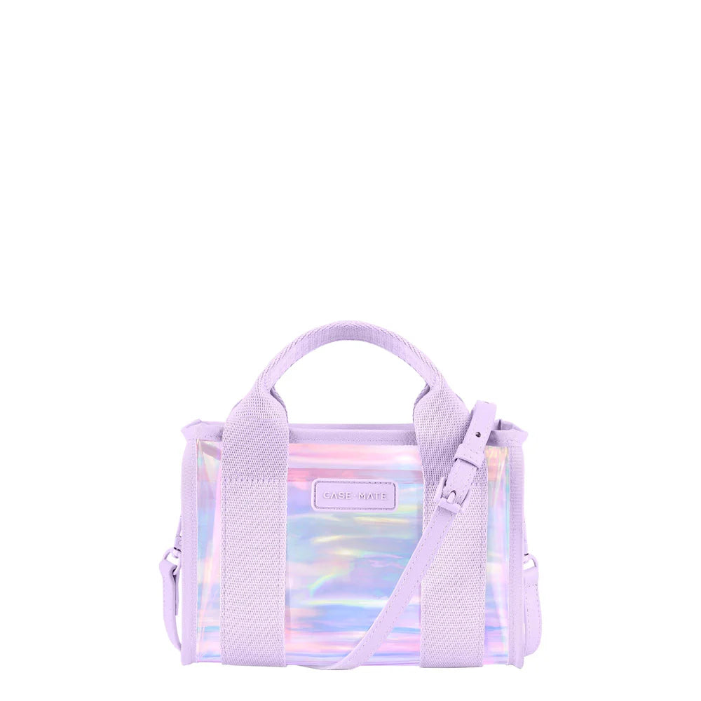 Case Mate Clear Stadium Micro Bags- Clear/Iridescent Soap Bubble