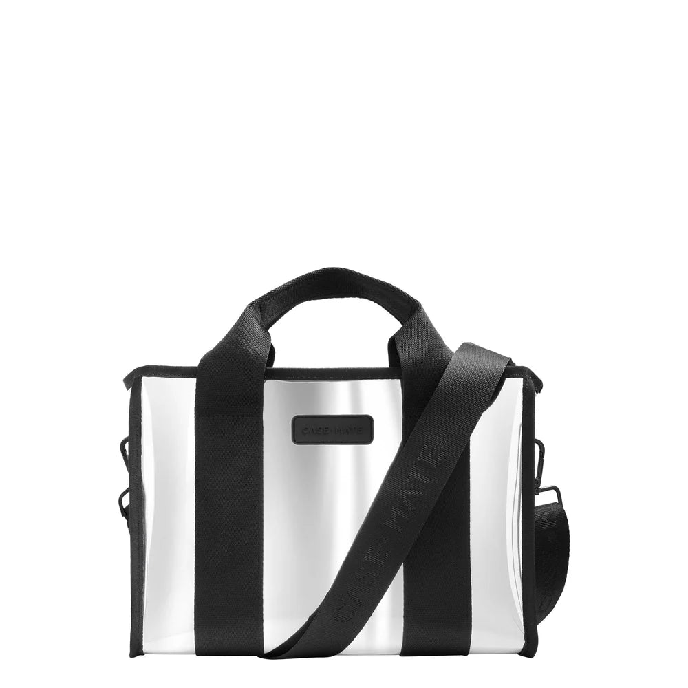 Case Mate Mini Travel Tote Bag- Silver Chrome
