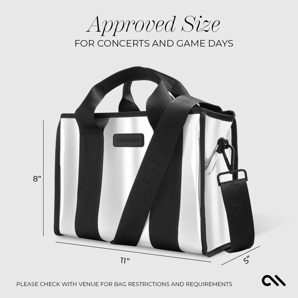 Case Mate Mini Travel Tote Bag- Silver Chrome