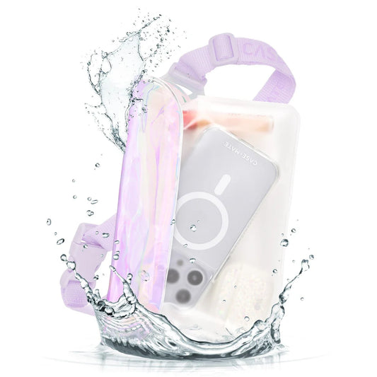 Case Mate Waterproof Phone Belt Bag- Iridescent Soap Bubble