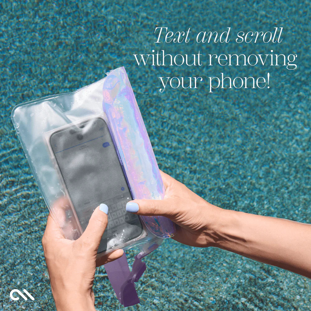 Case Mate Waterproof Phone Belt Bag- Iridescent Soap Bubble