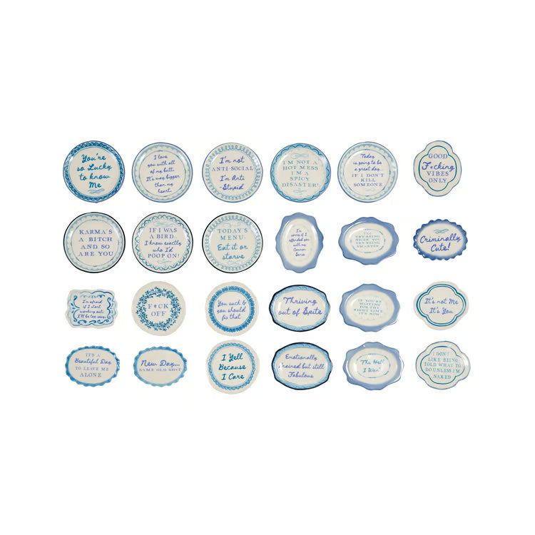 Hazel Mazel Blue & White Magnet W/ Funny Saying