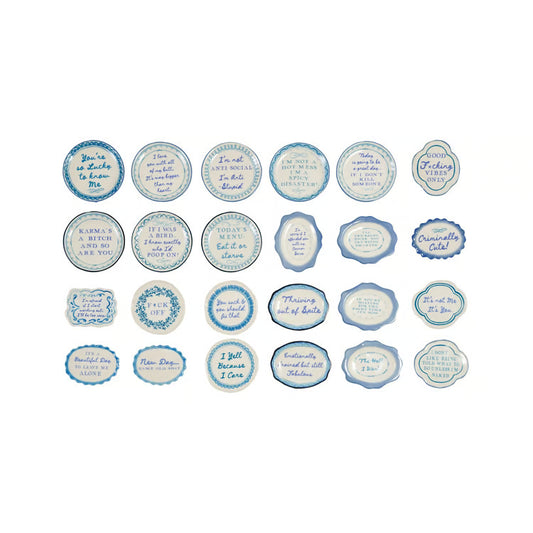 Hazel Mazel Blue & White Magnet W/ Funny Saying