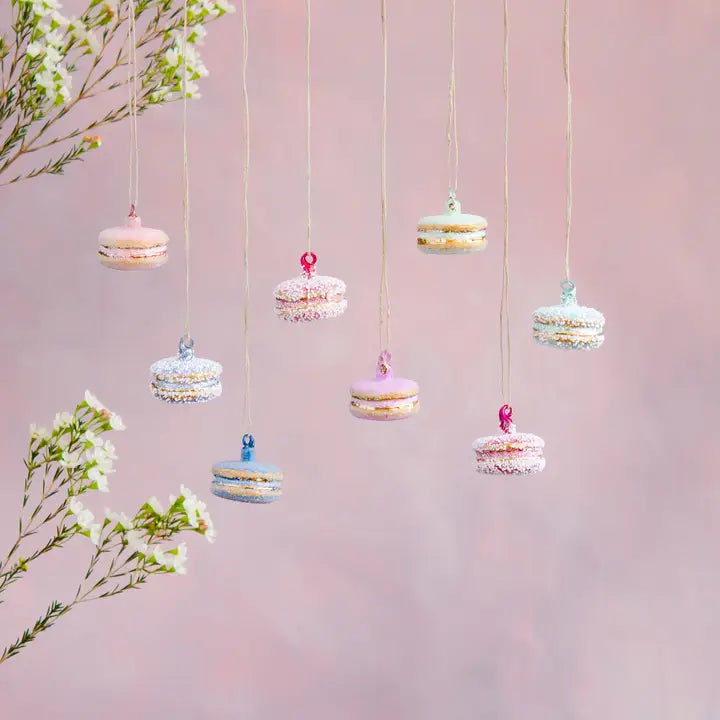 Glitterville Macaroon Glass Ornament