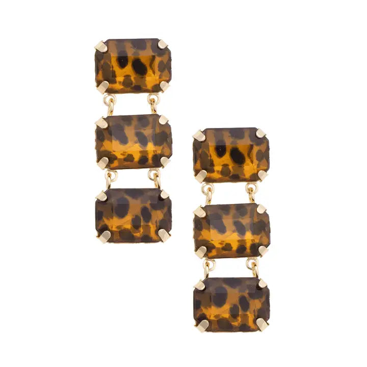 Canvas Katherine Horseshoe Stud Earrings in Tortoise